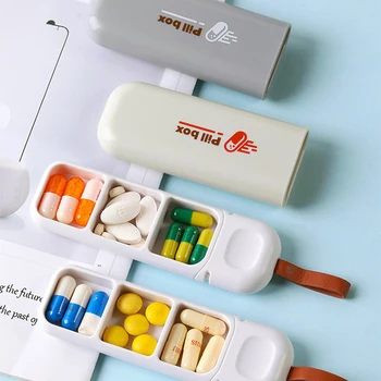 3 Grile de Droguri Portabil Dozator de Medicina Titularul Comprimat de Stocare Mini Tableta Distribuitor Cutie de medicamente pentru Medicina Recipient Organizator