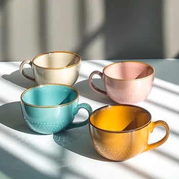 Japoneze retro cana ceramica de creatie simpla cana cu suveniruri cuplu apă ceasca de cafea ceasca mare de mic dejun cupa container pentru alimente