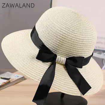 Zawaland 2021 Bowknot Plajă, Pălării De Moda Primavara-Vara Soarele Capac Casual De Călătorie Strada Femei Capace De Culoare Solidă Adult Pălării 0