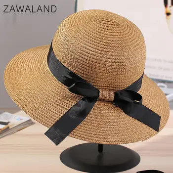 Zawaland 2021 Bowknot Plajă, Pălării De Moda Primavara-Vara Soarele Capac Casual De Călătorie Strada Femei Capace De Culoare Solidă Adult Pălării 1