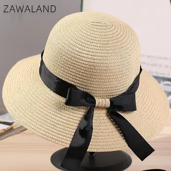 Zawaland 2021 Bowknot Plajă, Pălării De Moda Primavara-Vara Soarele Capac Casual De Călătorie Strada Femei Capace De Culoare Solidă Adult Pălării 2